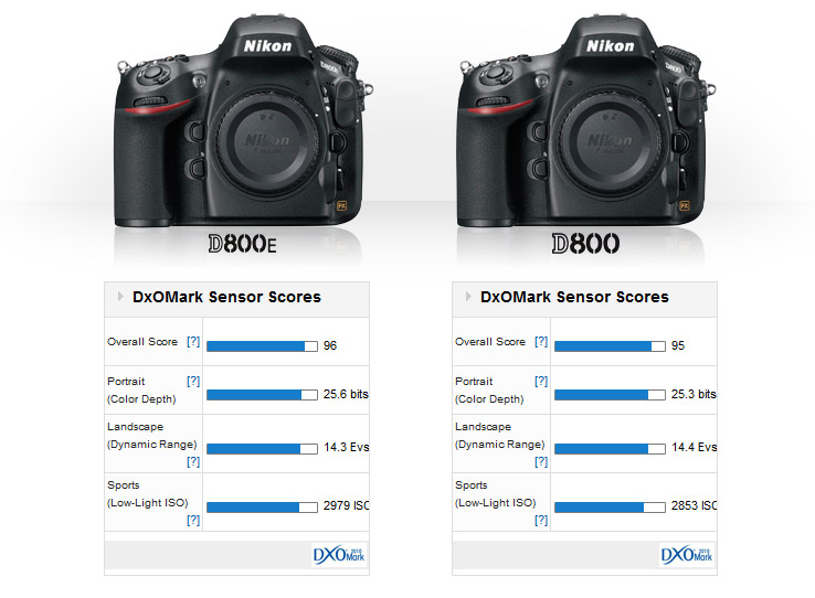 Nikon D800E vs. Nikon D800
